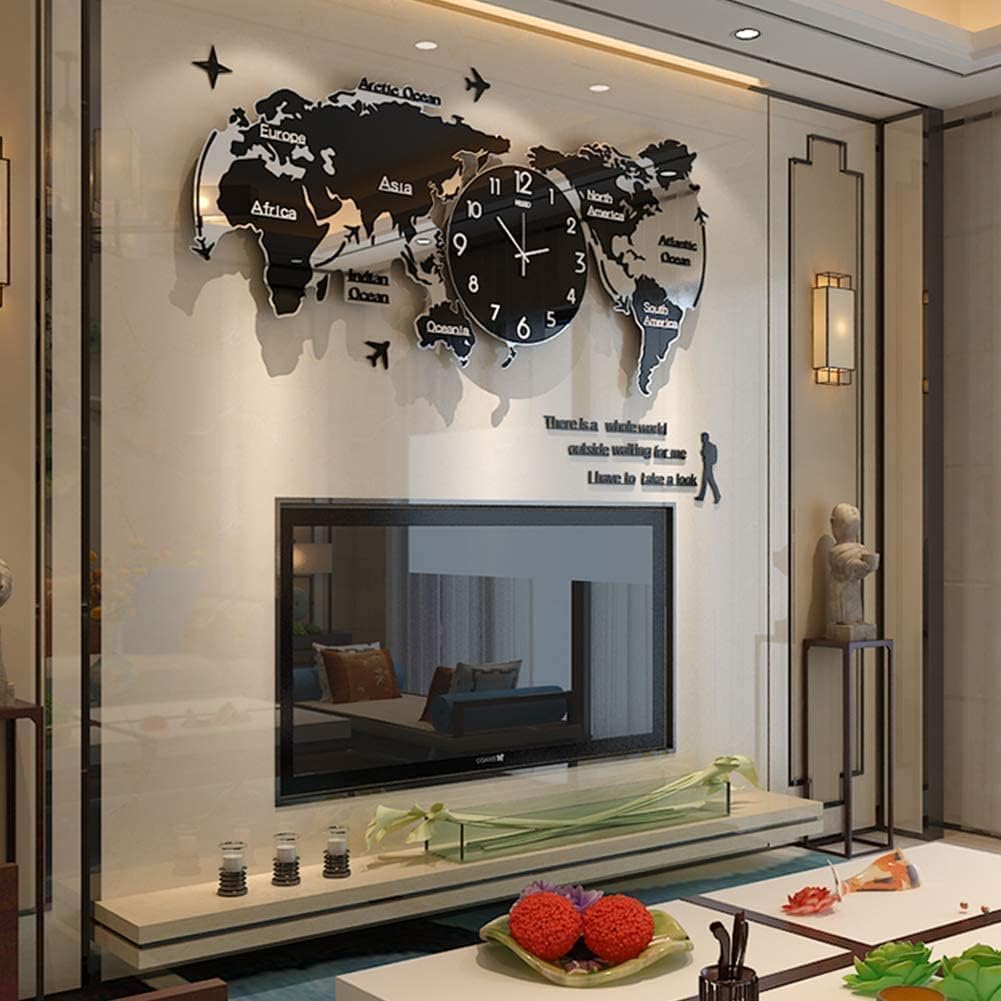 World Map Stylish 3D Wall Clock â Add Wanderlust to Your Walls